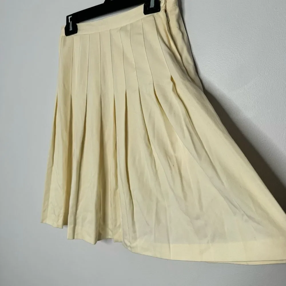 norton mcnaughton cream midi skirt size 10